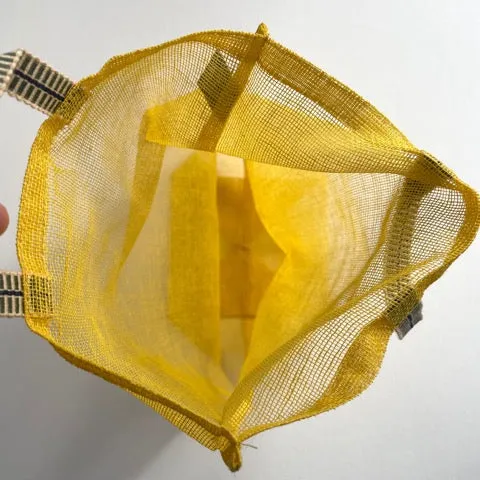 100% cotton net produce bags with handle - medium