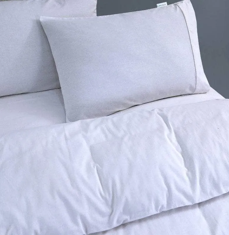 100% Egyptian Cotton Vintage Washed 500Tc White Queen Quilt Cover Set