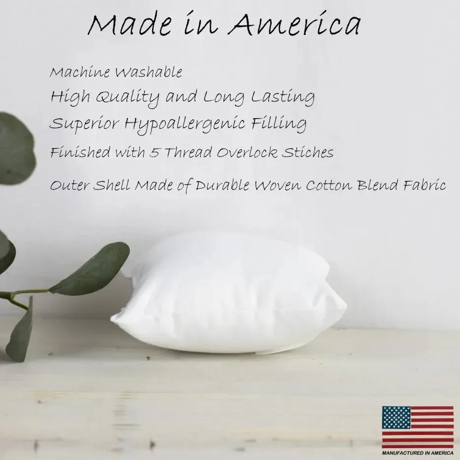 12x12 | Square Angel Hair Insert | Indoor Outdoor Down Alternative Hypoallergenic Pillow Insert | Quality Insert | Premium Insert