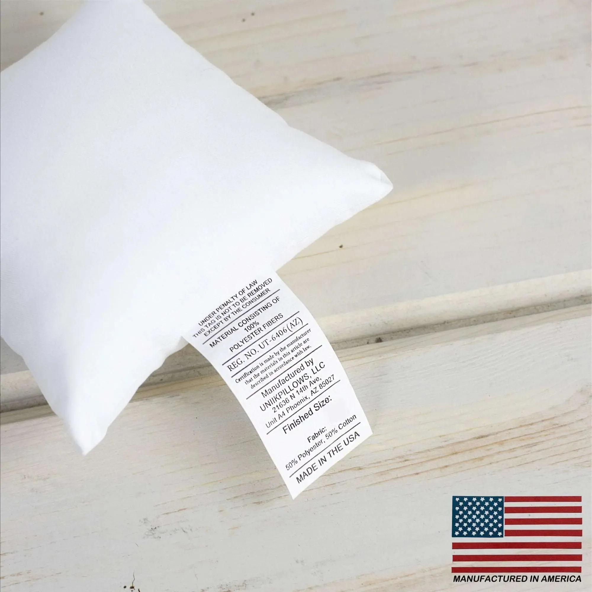 12x12 | Square Angel Hair Insert | Indoor Outdoor Down Alternative Hypoallergenic Pillow Insert | Quality Insert | Premium Insert