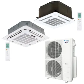 2-Zone Klimaire 21.1 SEER2 Multi Split Ceiling Cassette Air Conditioner Heat Pump System 18 24