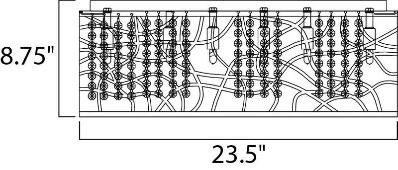 23.5" Bronze Inca Flush Mount Light with G9 LED