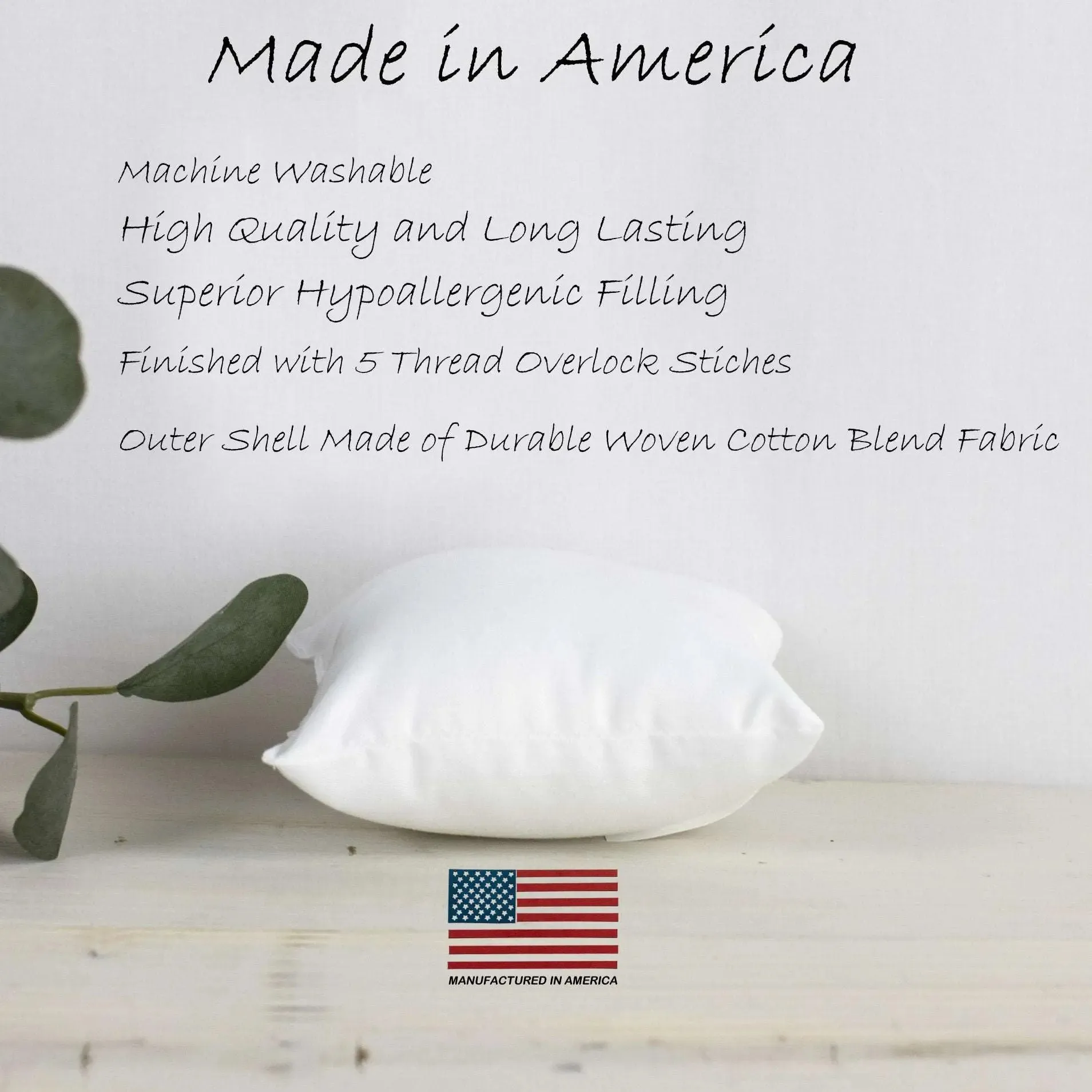 36x36 | Indoor Outdoor Hypoallergenic Polyester Pillow Insert | Quality Insert | Pillow Inners | Throw Pillow Insert | Square Pillow Inserts