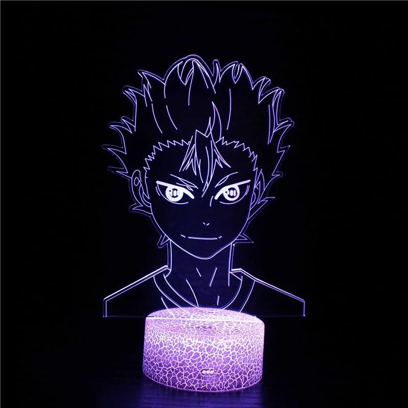 3d Lamp Anime Haikyuu Tendou Satori Light Children's Toys Bedroom Decoration Birthday Gift Comic Night Light Tendou Lamp Haikyu