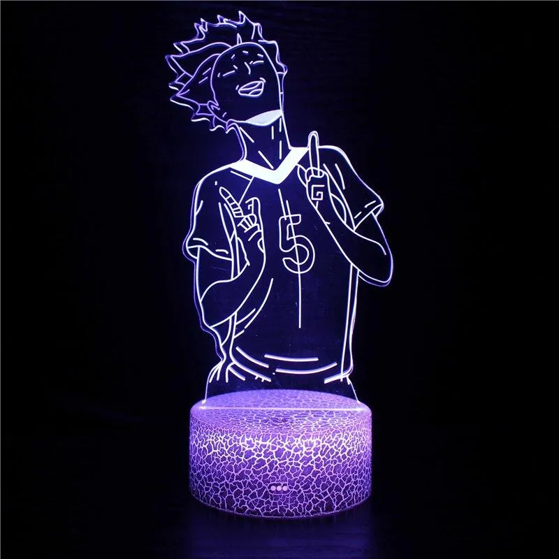 3d Lamp Anime Haikyuu Tendou Satori Light Children's Toys Bedroom Decoration Birthday Gift Comic Night Light Tendou Lamp Haikyu