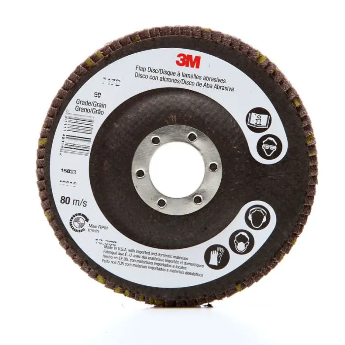 3M™ Flap Disc 747D, T27, 4-1/2 in x 7/8 in, 60, Case of 250