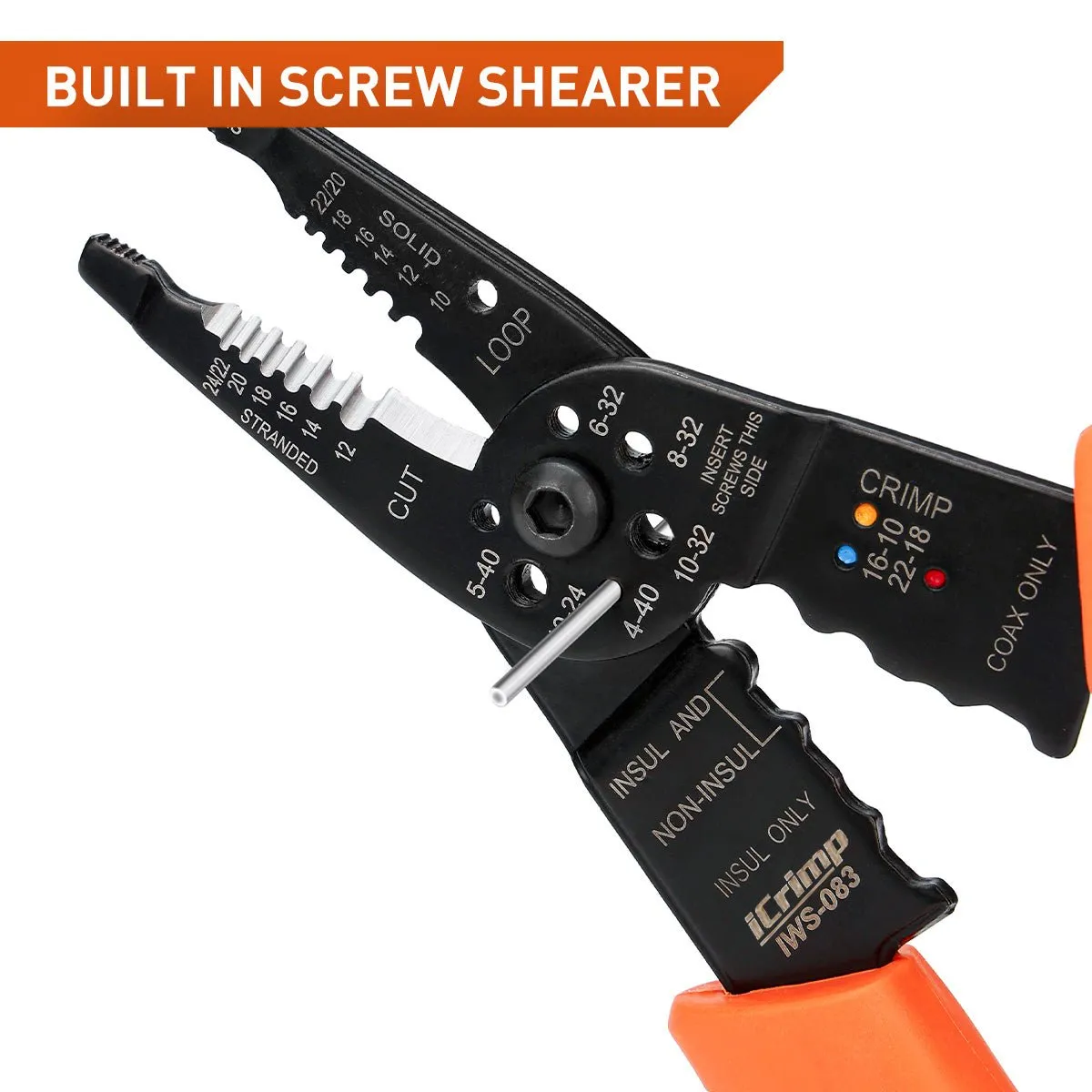 5-in-1 Multi-function Tool, 8" Wire Stripper, Cable Cutter, Crimper