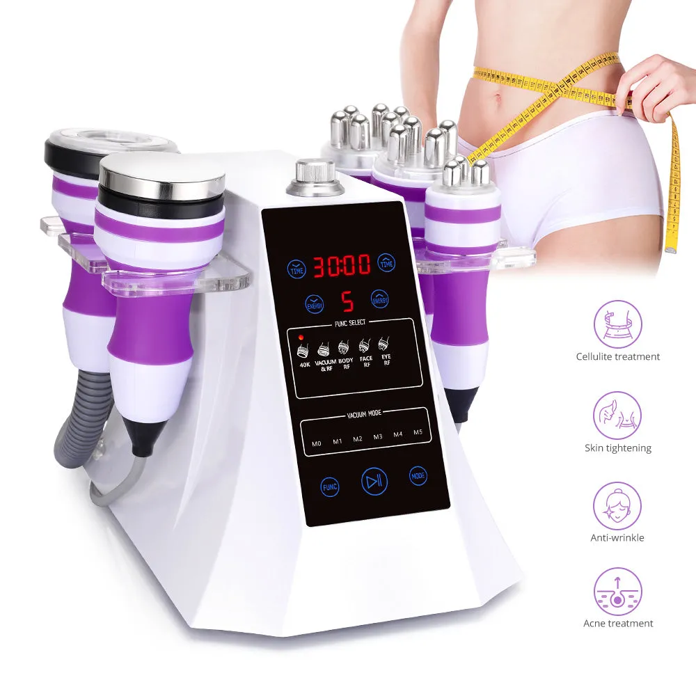 5 In 1 Ultrasonic Cavitation Vacuum Radio Frequency Body Slimming Skin Lifting Beauty Machine