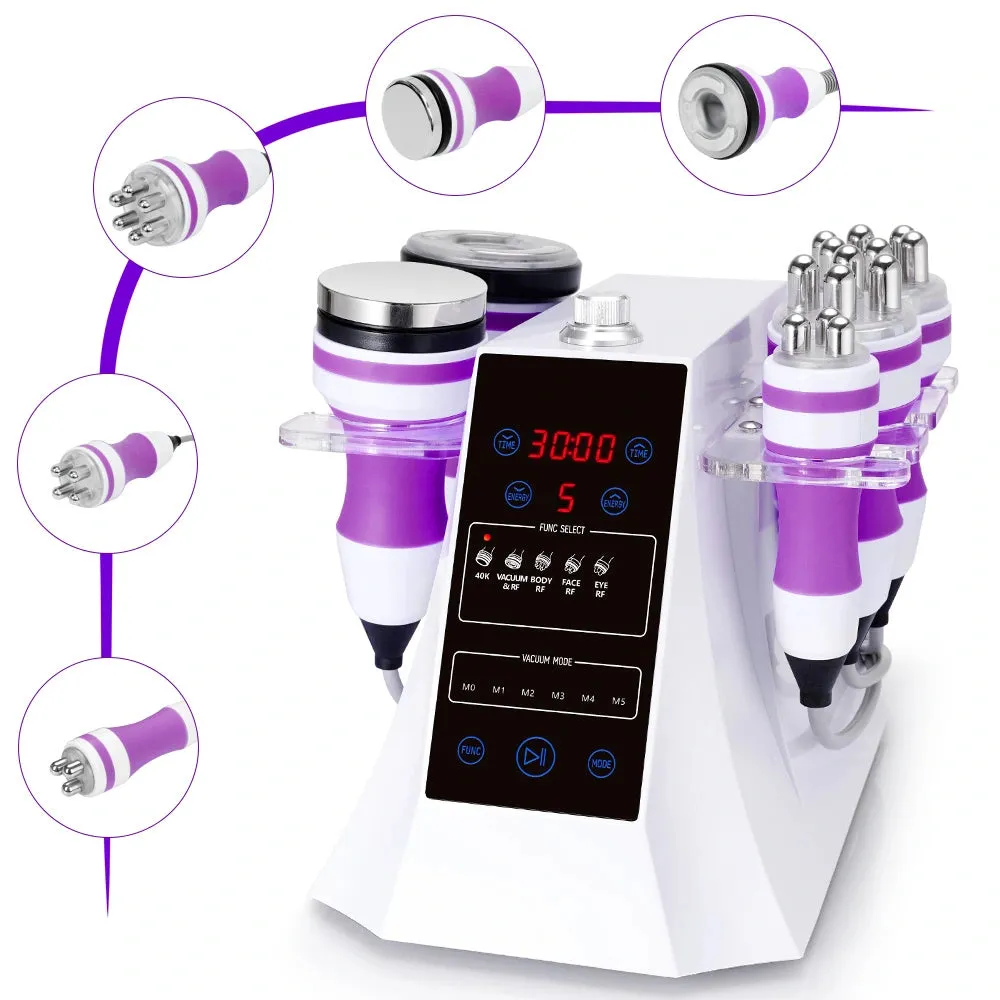 5 In 1 Ultrasonic Cavitation Vacuum Radio Frequency Body Slimming Skin Lifting Beauty Machine