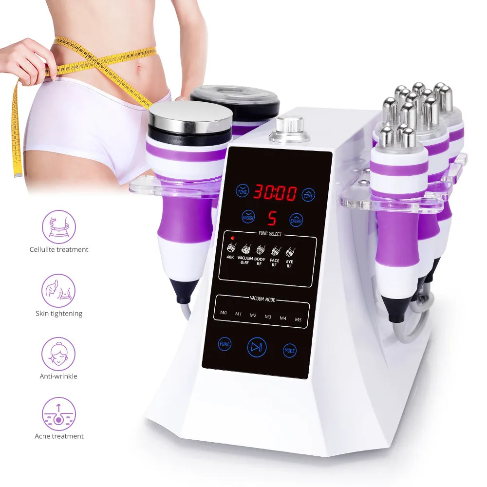 5 In 1 Ultrasonic Cavitation Vacuum Radio Frequency Body Slimming Skin Lifting Beauty Machine