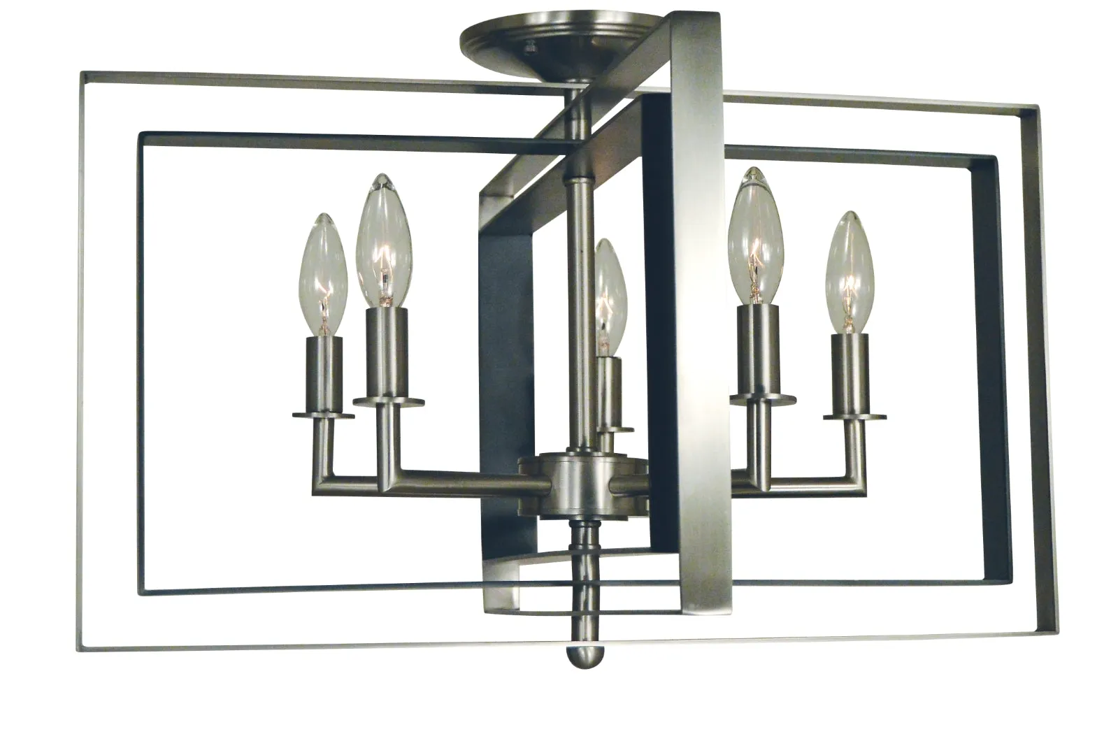 5-Light Symmetry Flush Mount in Antique Brass & Matte Black – Elegant Lighting for Any Room