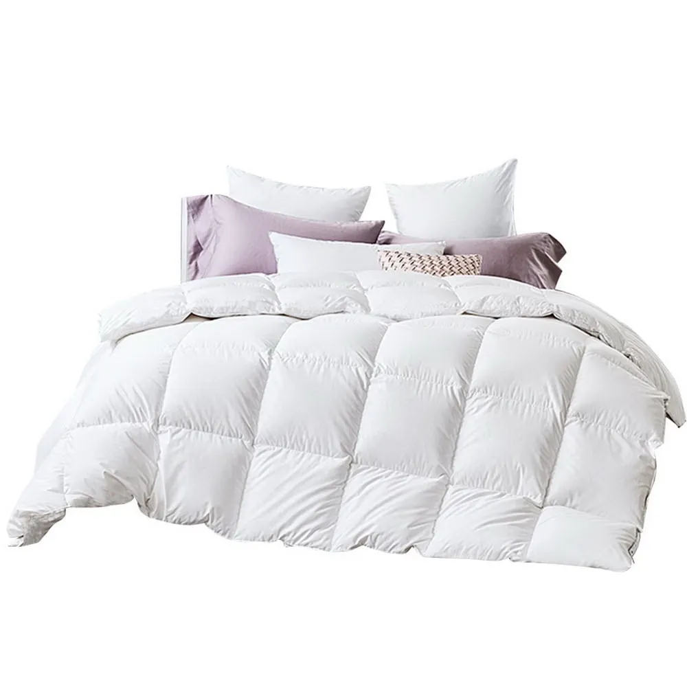 500GSM Duck Feather Down Quilt, Dual Hem Super King - Giselle Bedding