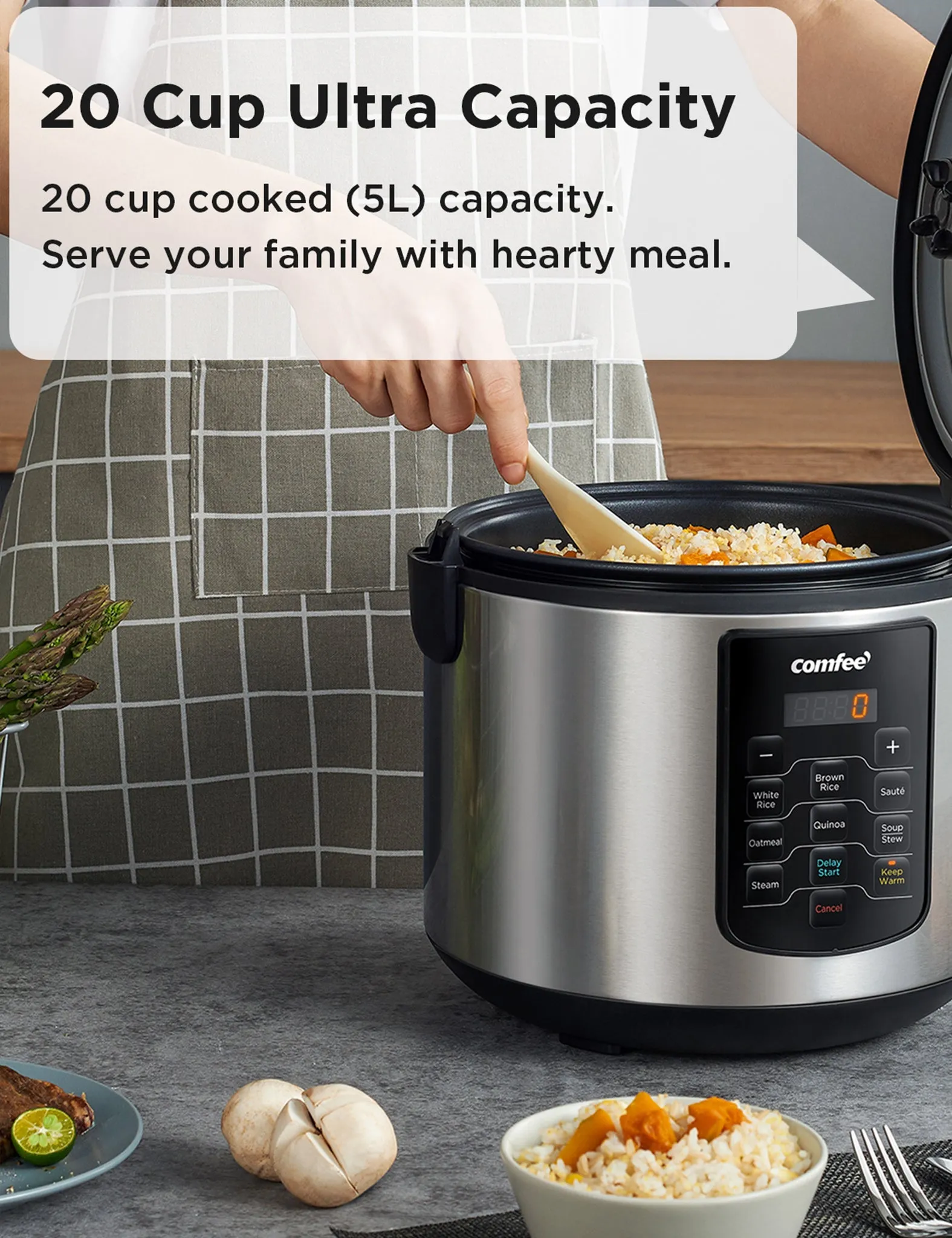 5.2 Qt Stainless Steel Rice Cooker