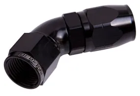 550 Series Cutter One-Piece Full Flow Swivel 45° Hose End -16AN AF552-16BLK