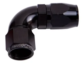 550 Series Cutter One-Piece Full Flow Swivel 90° Hose End -20AN AF553-20BLK