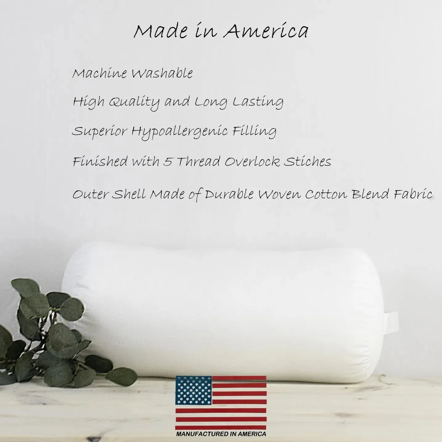 7x16 | Bolster Insert | Indoor Outdoor Hypoallergenic Polyester Fill | Quality Insert | Premium Insert