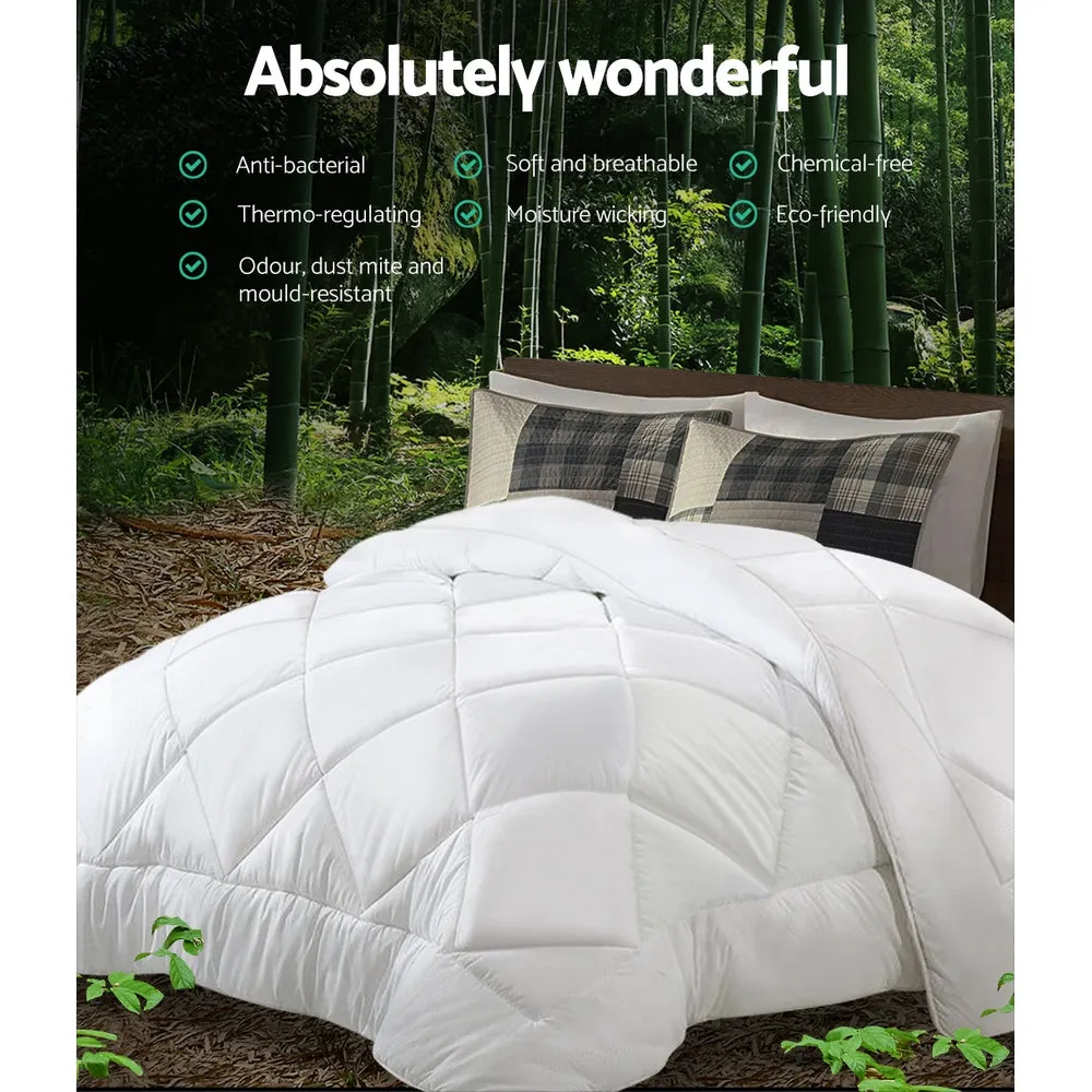 800GSM Bamboo Microfibre King Quilt Anti-bacterial Giselle Bedding