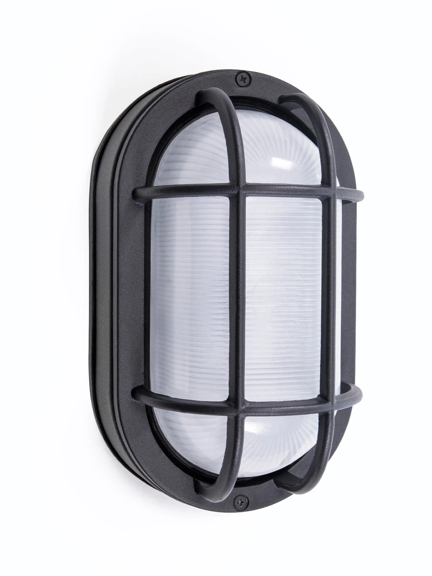 8.5” Oval Integrated LED Nautical Bulkhead, Wall or Ceiling Mount, 800 Lumens, 3K, Frosted Glass, in 3 Finishes