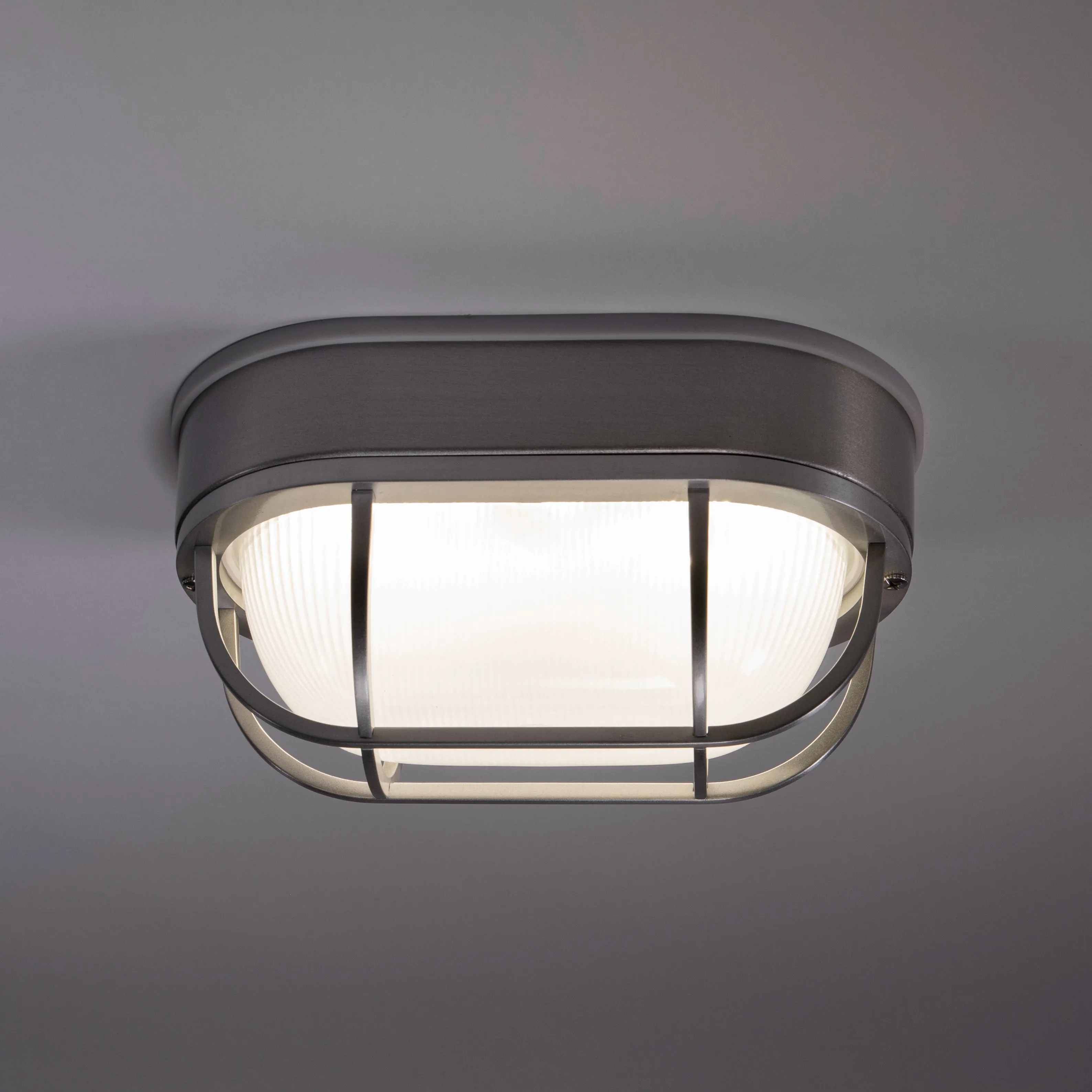 8.5” Oval Integrated LED Nautical Bulkhead, Wall or Ceiling Mount, 800 Lumens, 3K, Frosted Glass, in 3 Finishes