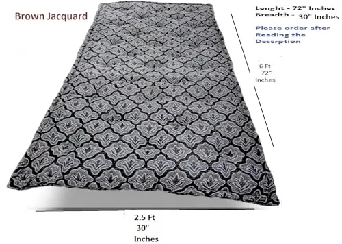 Adim's Cotton Filled Quilt Mattress | Soft & Reversible, Foldable, Lightweight Firm Single Bed Mattress | Cotton Mattress Tufted Soft Rui Gadda for Bedroom, Living Room (36x72x5 Inches, Brown)