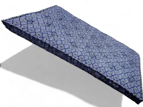 Adim's Soft Cotton Box Quilt Mattress | Mattress offers a combination of comfort, durability and style,making it an excellent choice for a restful night's sleep.(36 X72 X5 Inches) Blue jacquard Design