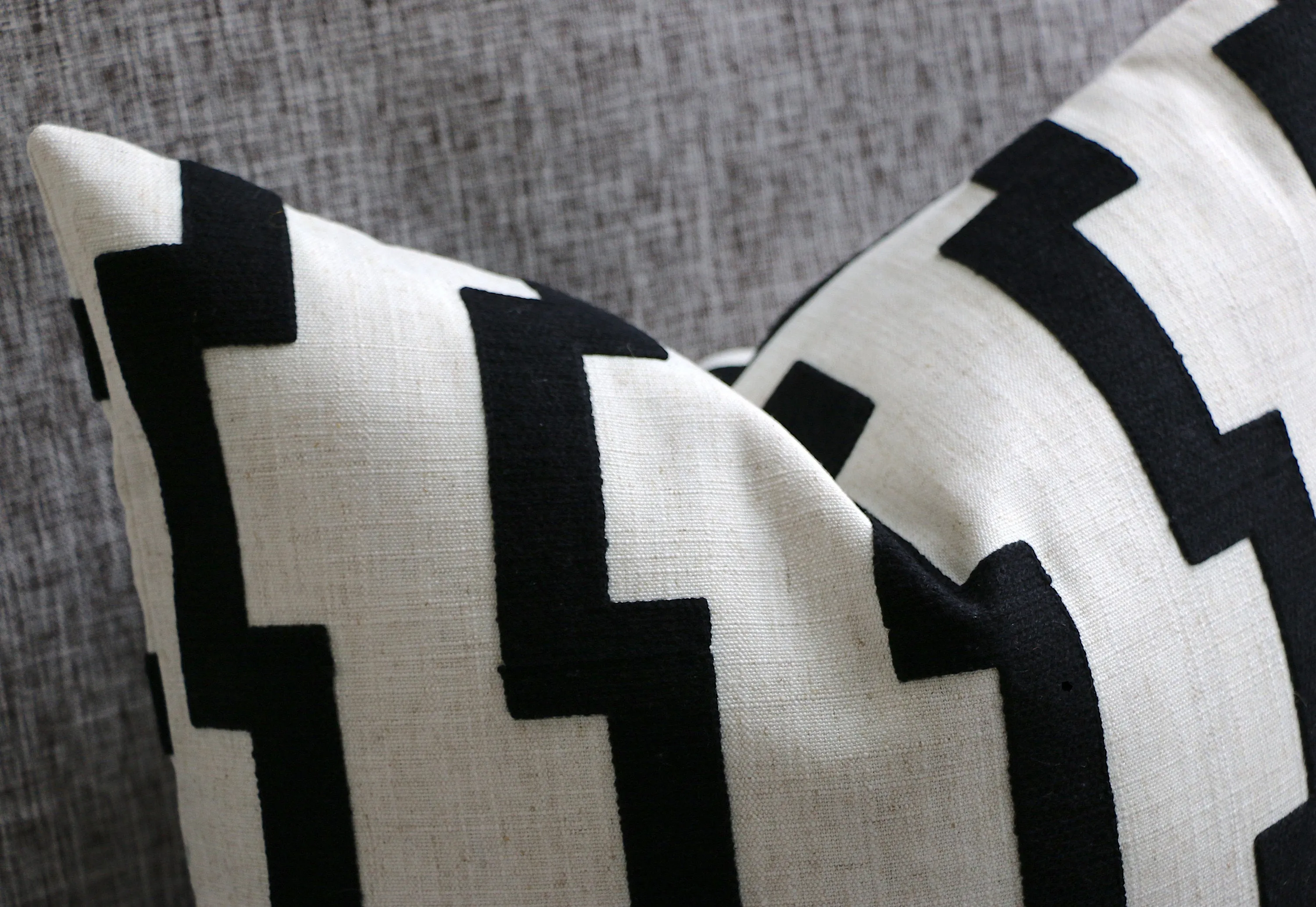 African Pillow 20x20 / Embroidered Pillow Cover 20x20 / Modern Pillow Cover 20x20 / Black Kuba Pillow 20x20 / Geometric 20x20 Pillow