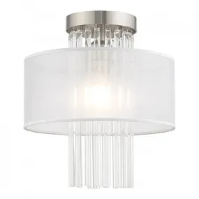 ALEXIS I LIGHT CEILING MOUNT, BRUSHED NICKEL