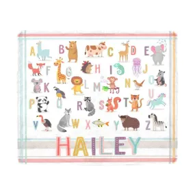 Alphabet Blanket, ABC Kids Blanket - Custom Name Blanket