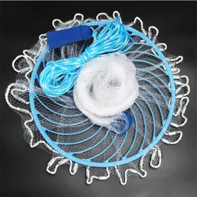 American Style Multifilament Fishing Cast Net / Frisbee Fishing Cast Net with Plastic Coated Iron Sinker