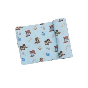 Angel Dear Cowboy Boots Swaddling Blanket