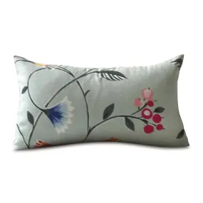 Baby Blue Springtime Lumbar Pillow Cover 13x22