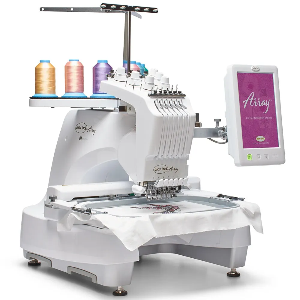 Baby Lock Array Six Needle Embroidery Machine with FREE Bundle