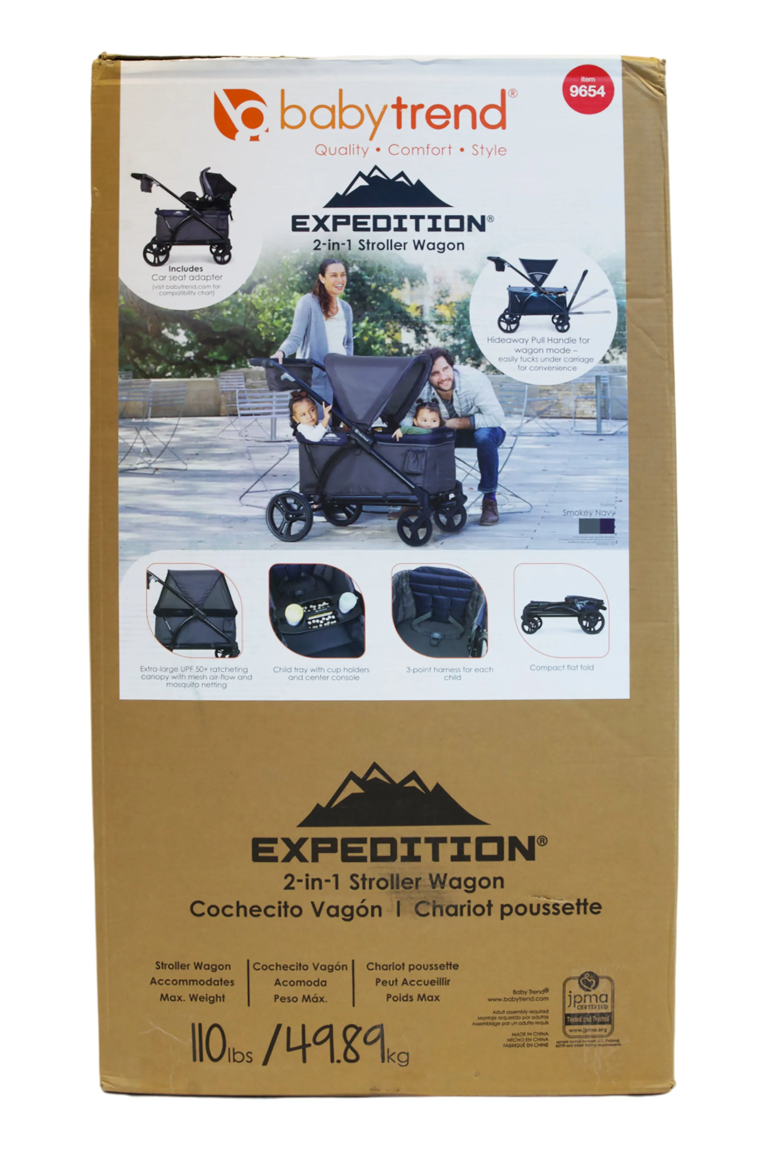 Baby Trend Expedition 2-in-1 Stroller Wagon - Smokey Navy