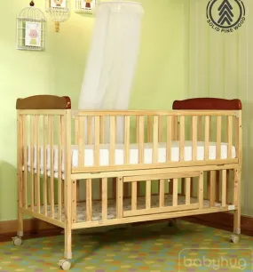 BABYHUG Hamilton wooden cot, Dimensions - L115×W68×H89 cm