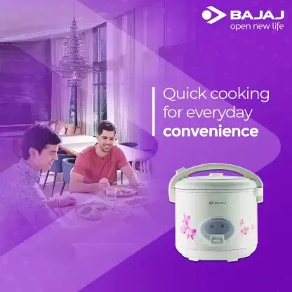 BAJAJ Majesty RCX28 Deluxe Multifunction Electric Rice Cooker  (2.8 L, White)