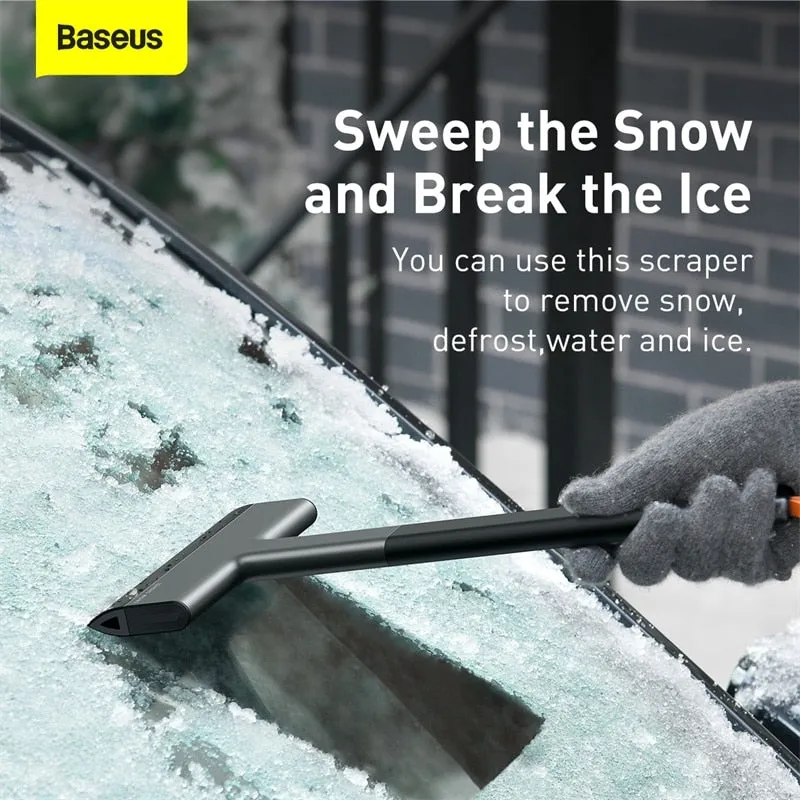 Baseus Car Ice Scraper Windshield Ice Breaker Quick Clean Glass Brush Snow Remover TPU Tool Auto Window Winter Snow Brush Shovel