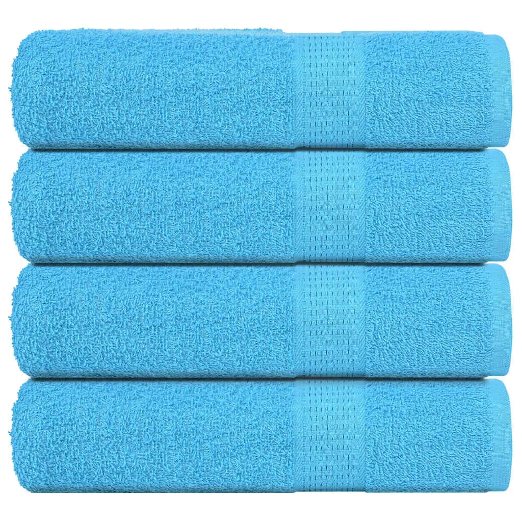 Bath Towels 4 pcs Turquoise 100x150 cm 360 gsm 100% Cotton