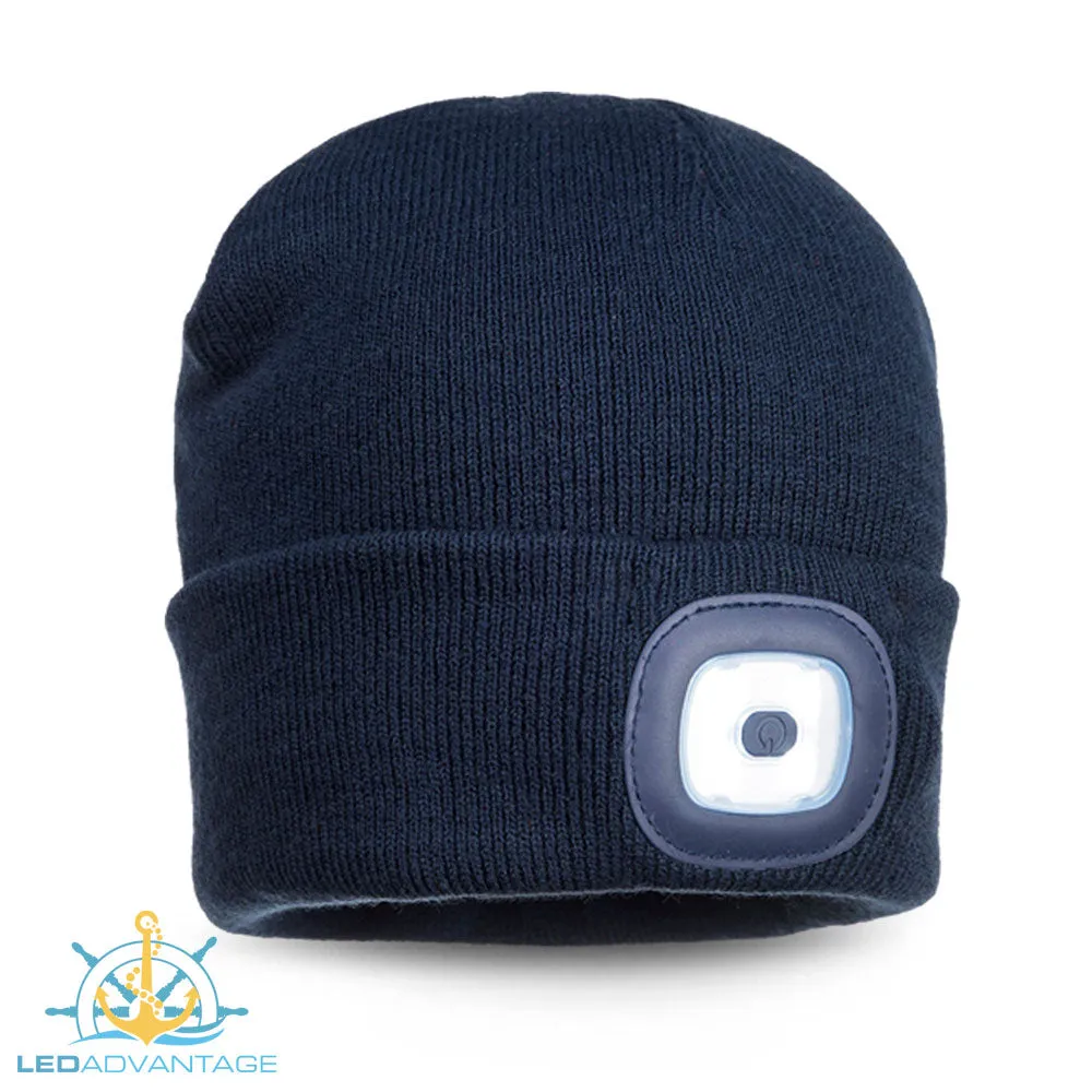 Beanie LED Head Light USB Rechargeable (Available in: Black, Navy, Yellow & Orange)