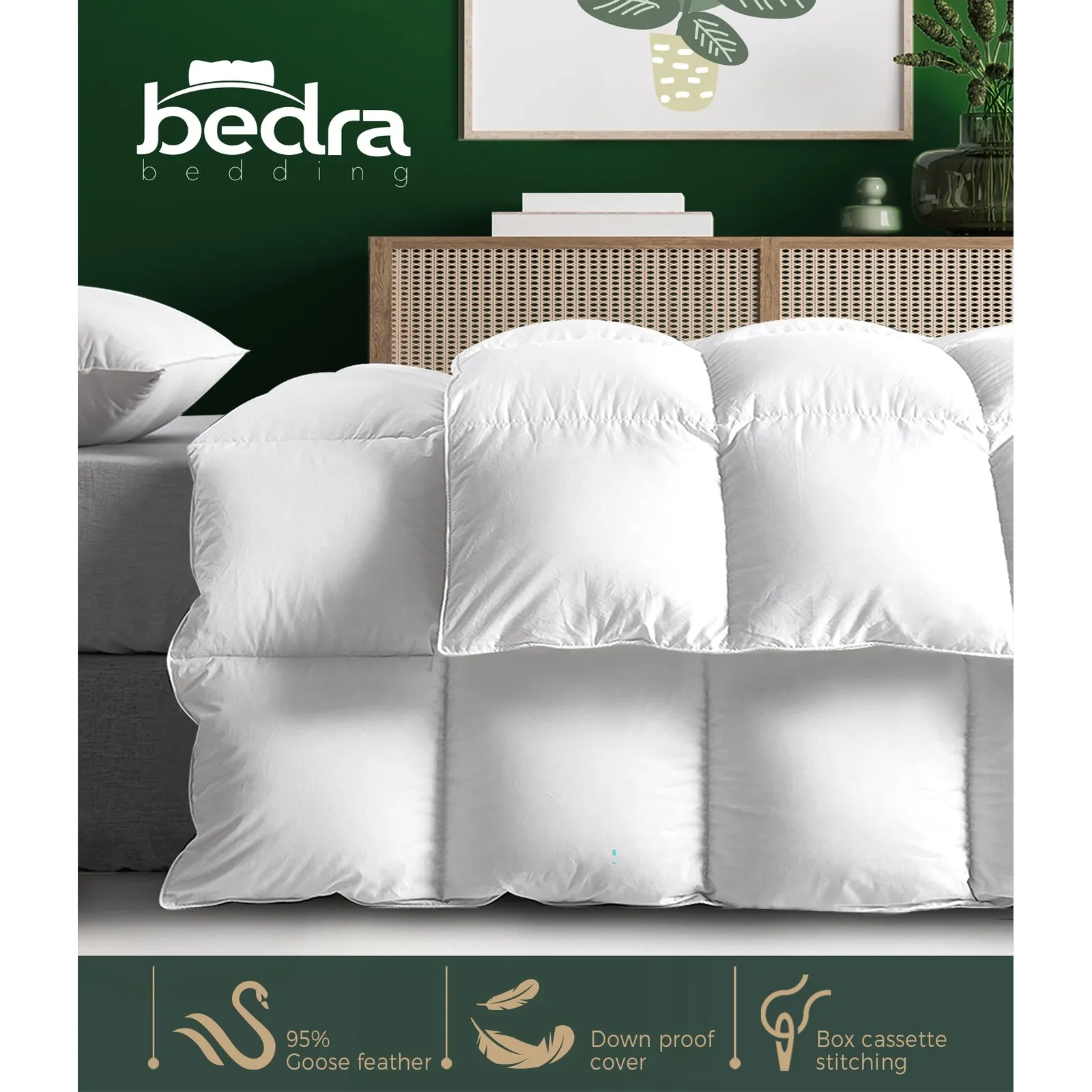 Bedra Goose Down Feather Quilt 500GSM Duvet Doona King All Season