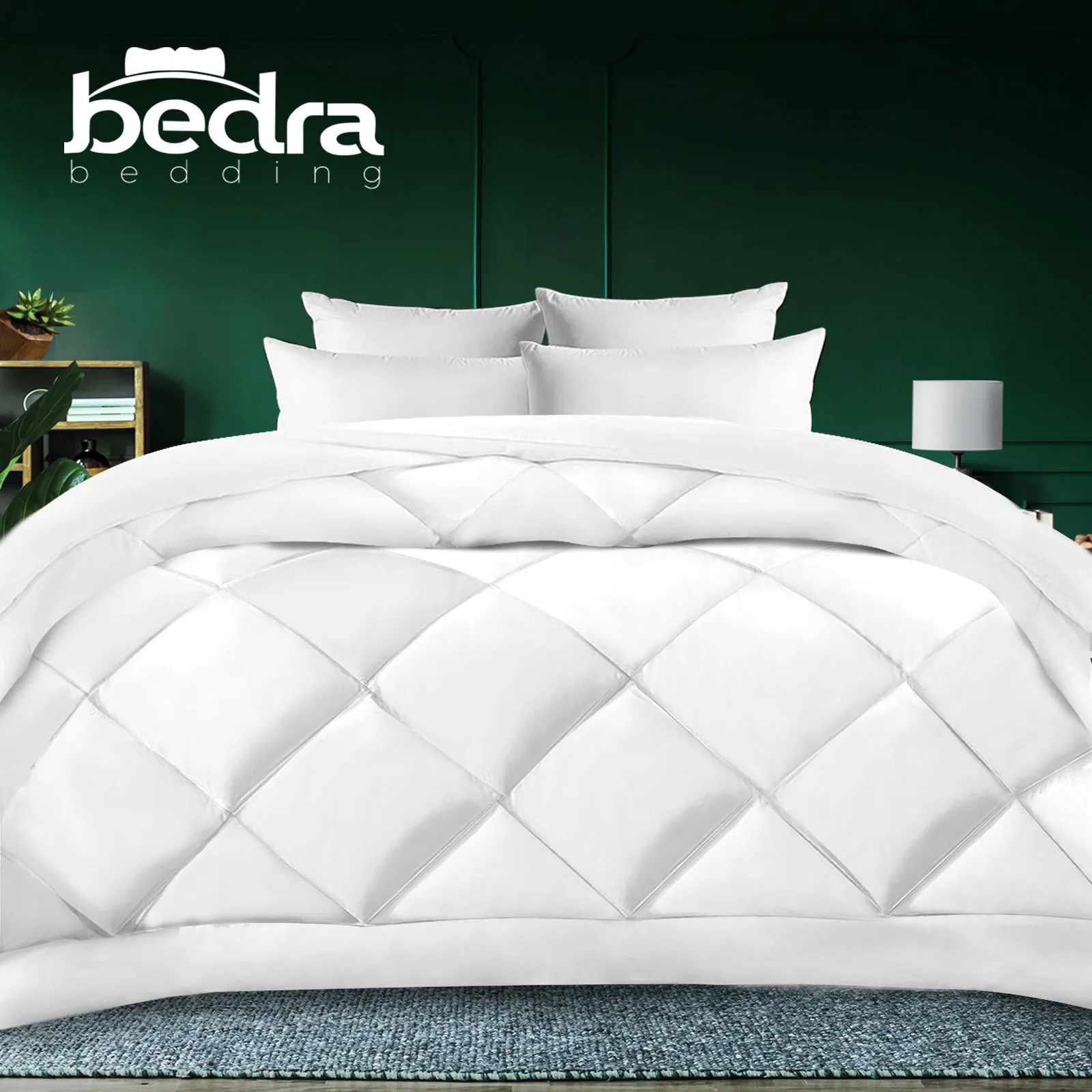 Bedra Microfibre Bamboo Quilt 400GSM Summer Winter Duvet Doona All Season Double