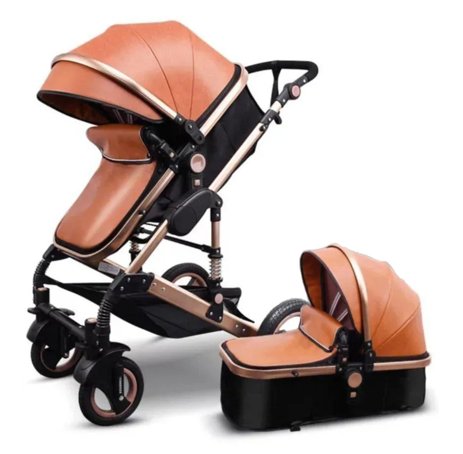 Belecoo /Agape Luxury Baby Stroller Travel System 2-in-1 - Brown