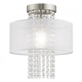 BELLA VISTA 1 LIGHT CEILING MOUNT, BRUSHED NICKEL