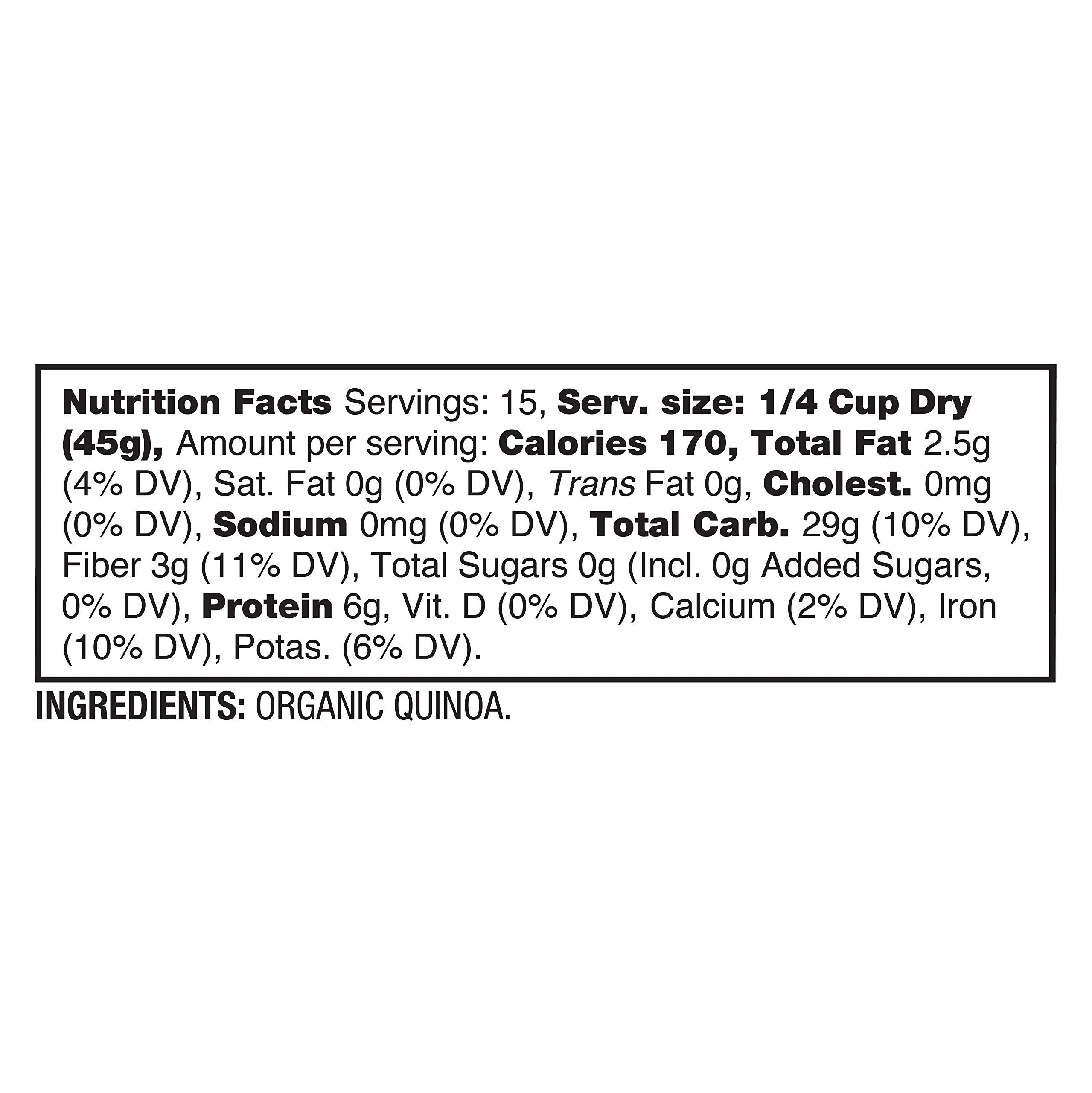 BetterBody Foods Organic Quinoa, Vegan, Complete Plant Protein, Gluten Free, Low Glycemic Rice Replacement, 24 ounce