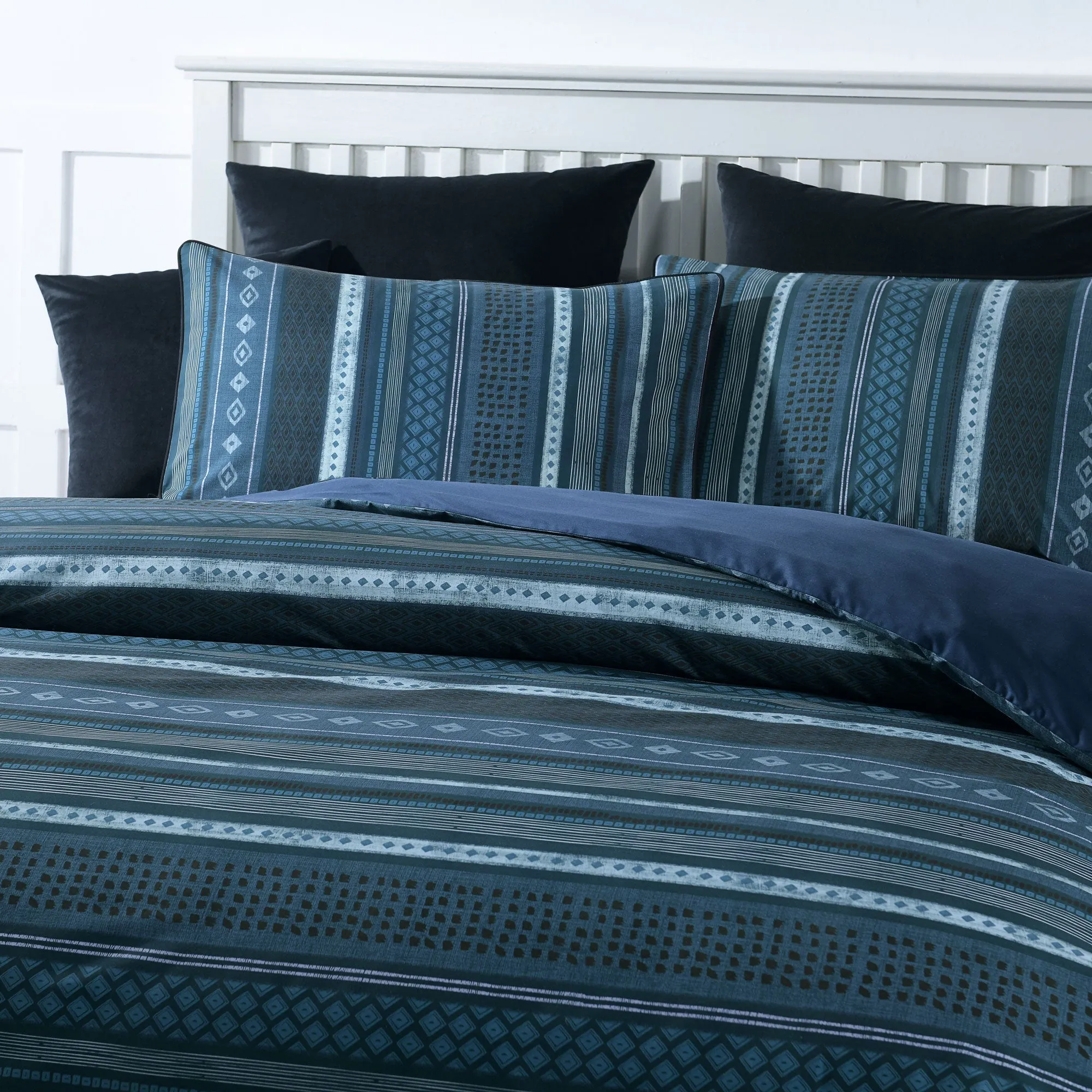 Bianca Bedding COMO QUILT COVER SET TEAL