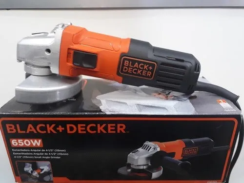 Black & Decker Angle Grinder 4" 650W Eco side slider switch