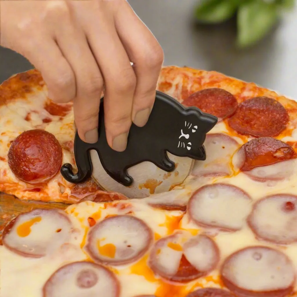 Black Cat Shaped Pizza Cutter