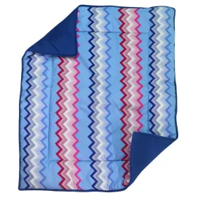 Blue Chevron - Baby Quilt | Baby Blanket