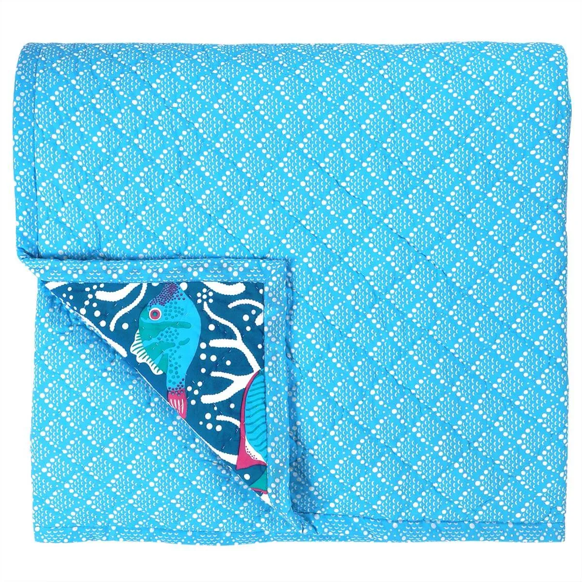 Blue Ocean Reef Quilt - Single Size