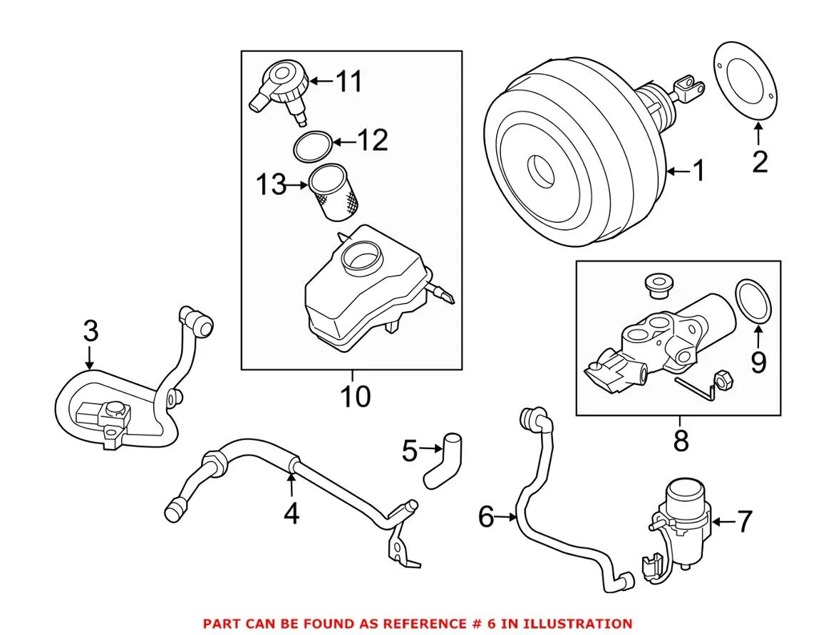 BMW Brake Vacuum Hose 34302283606