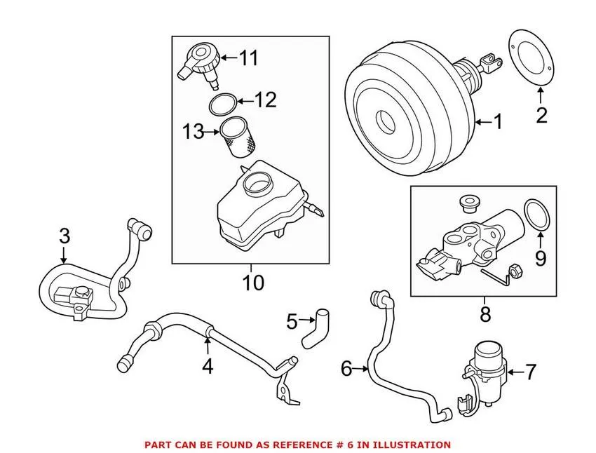 BMW Brake Vacuum Hose 34302283606